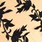 Black Lilly Flower Patches Set of 2 Iron On Embroidered Floral Appliques 12 x 4 Inch